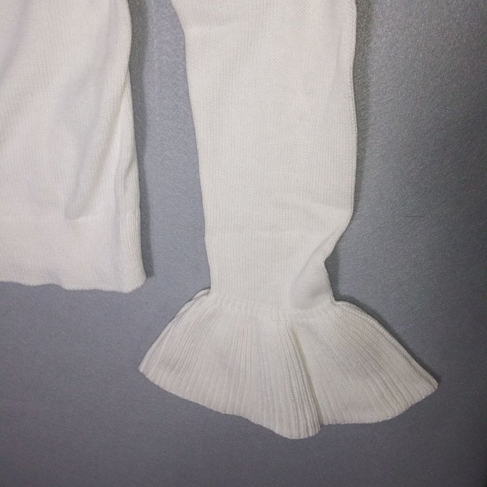 J.Crew White Bell Flare Sleeve Sweater Women's Size S - Picture 4 of 4
